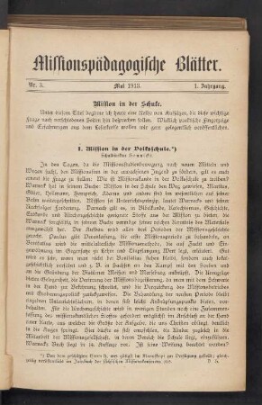 Nr. 3. Mai 1913