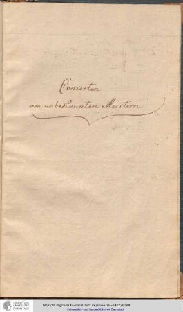 Conierten von unbekannten Meistern