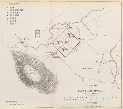 Sketch map of Tengyueh (Momein)