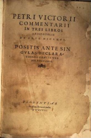 Commentarii in tres libros Aristotelis de arte dicendi