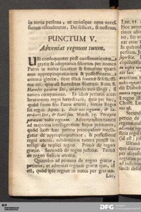 Punctum V. Adveniat regnum tuum.