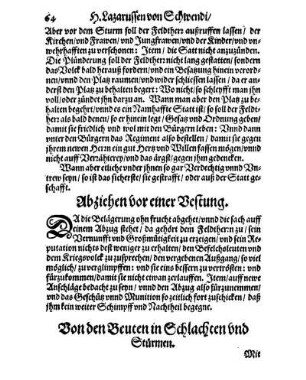 Von den Beuten in Schlachten vnd Stürmen.