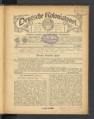 Zur Jahreswende 1908/09.