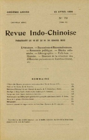 15 Avril 1908. No 79