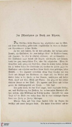 Im Pfarrhaus zu Buch am Ahorn
