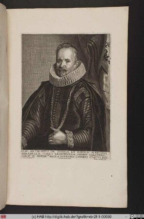 Anthonius de Zuniga et Davila, Marchio Mirabllae [Porträt des Diplomaten Juan Antonio de Zúñiga y Dávila de Mirabel; Antonio Zuniga y Davila, Marqués de Mirabel; Portret van Antonio Zúñiga y Dávila, markies van Mirabel]