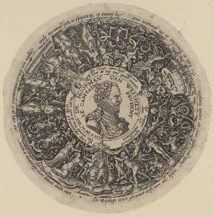 Schalenboden mit Medaillon mit dem Brustbild von Wilhelm I von Oranien als "De Hoopman van Weisheyt"