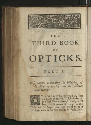 The third book of opticks.