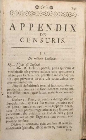 Appendix De Censuris.