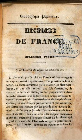 Histoire de France jusqu'en 1789, 3,4. (1833). - 104 S.