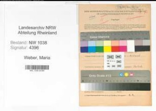 Entnazifizierung Maria Weber , geb. 28.08.1911 ()