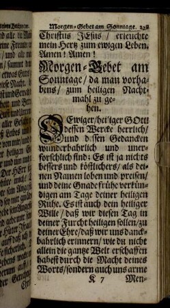 Morgen-Gebet eines Communicanten