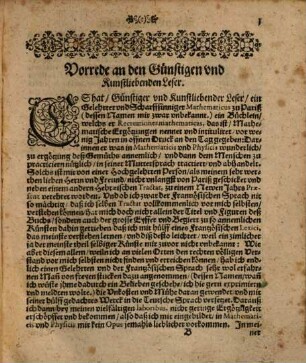 Deliciae Physico-Mathematicae, Oder Mathemat. und Philosophische Erquickstunden, [1]