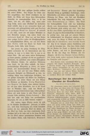 Bemerkungen über den dekorativen Charakter der Grundfarben