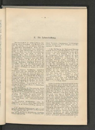 E. Die Lebenshaltung.