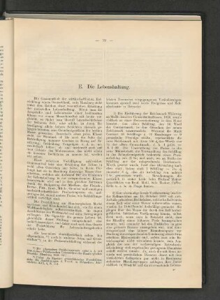 E. Die Lebenshaltung.