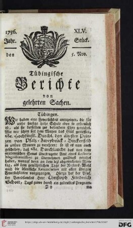 [XLV.-XLVIII. Stück] (November 1756)