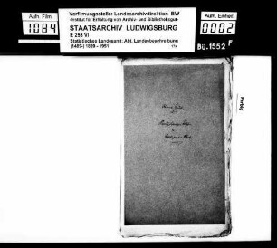 Kollektaneen des Rechtskonsulenten [Karl] von Alberti zum Adel und zu den Schlössern, Burgen und Ruinen im Oberamtsbezirk