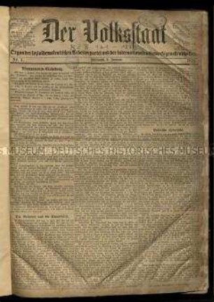 Sozialdemokratische Zeitung. 1873