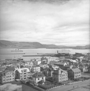 Reisefotos Island. Reykjavik. Stadtansicht mit Faxaflói-Bucht