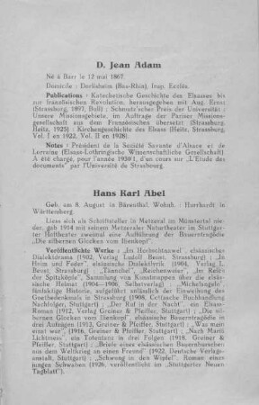 Textes et notices dans l'ordre alphabétique