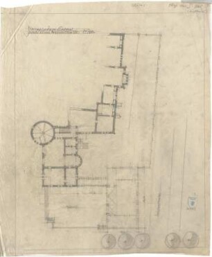 Bestelmeyer, German; München; Bayer. Nationalmuseum, Erweiterungsbau - Grundriss EG