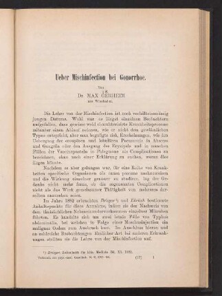 Ueber Mischinfection bei Gonorrhoe