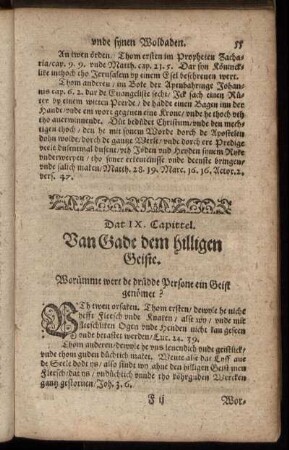 Dat IX. Capittel. Van Gade dem hilligen Geiste.
