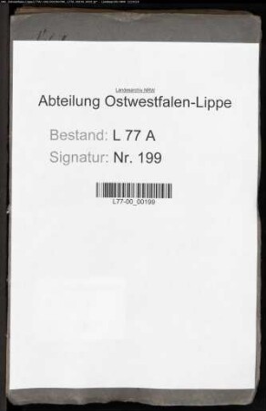 Anstellung der Justizbeamten beim Amt Lage, Bd. 1
