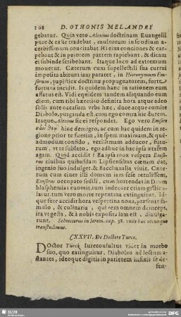 CXXVII. De Doctore Turco