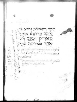 Sefer refoʾah - BSB Cod.hebr. 266