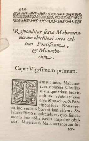 Caput Vigesimum primum.