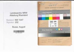 Entnazifizierung August Busse , geb. 28.09.1892 (Lehrer)