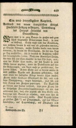 Ein und dreyßigstes Kapitel - Vier und dreyßigstes Kapitel.