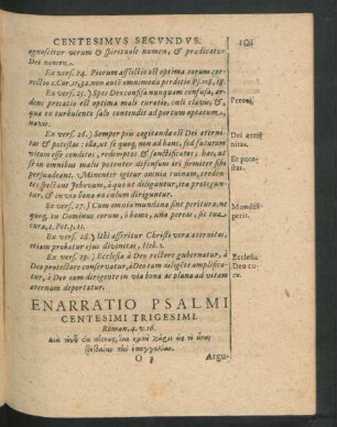 Enarratio Psalmi Centesimi Trigesimi.