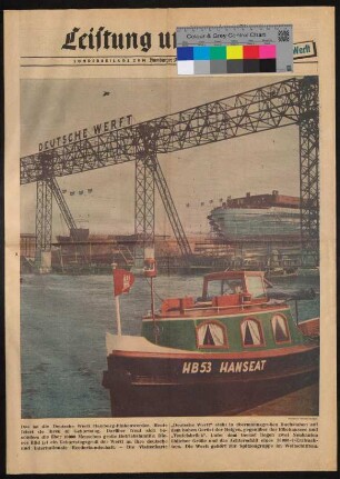 Leistung und Erfolg, 40 Jahre Deutsche Werft - Hamburger Abendblatt