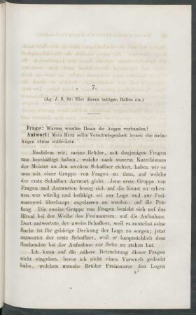 7. Die verbundenen Augen.