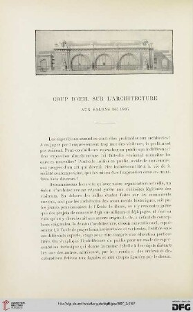 3. Pér. 18.1897: Coup d'Œil sur l'architecture aux Salons de 1897