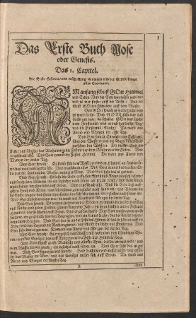 Das Erste Buch Mose oder Genesis.
