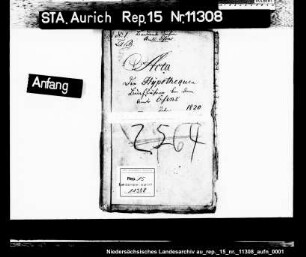 Der Hypothekenbuchführer bei dem Amt Esens