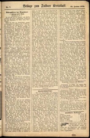 Zweite Ausgabe vom Mittwoch, den 22. Januar 1879.