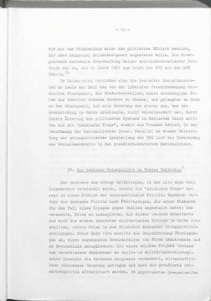 IV. Die deutsche Polenpolitik im Ersten Weltkrieg