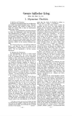 Caesars Gallischer Krieg. (Röm. Abt. Blatt 15-18.)