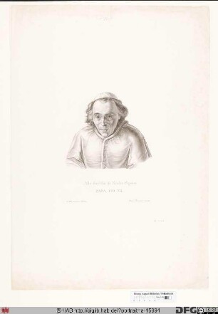 Bildnis Papst Pius VII. (Luigi Barnabà conte Chiaramonti) (reg. 14. 3. 1800 - 20. 8. 1823)