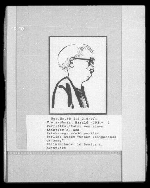 Karikatur eines Künstlers der DDR