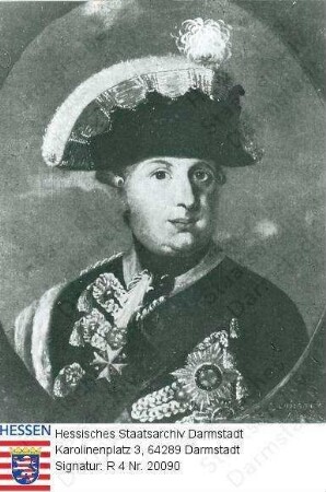 Wilhelm IX. Landgraf v. Hessen-Kassel, 1803 Kurfürst Wilhelm I. (1743-1821) / Porträt in Medaillon, Brustbild