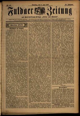 Zweite Ausgabe vom Samstag, den 03. Juli 1897.