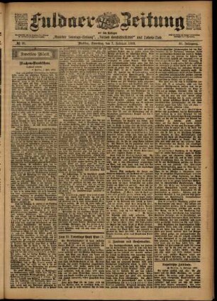 Zweite Ausgabe vom Samstag, den 07. Februar 1903.