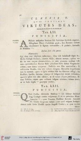 Classis V, quae continet Virtutes Deas