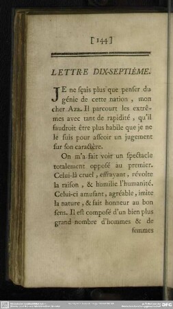Lettre Dix-Septiéme